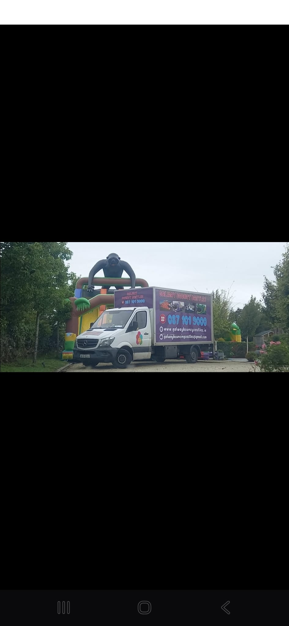Galway Bouncy Castles delivery van