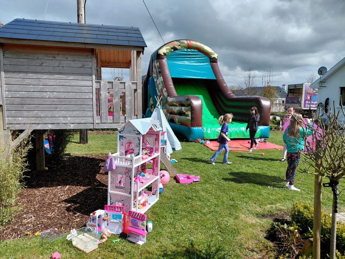 Kids enjoying the slide