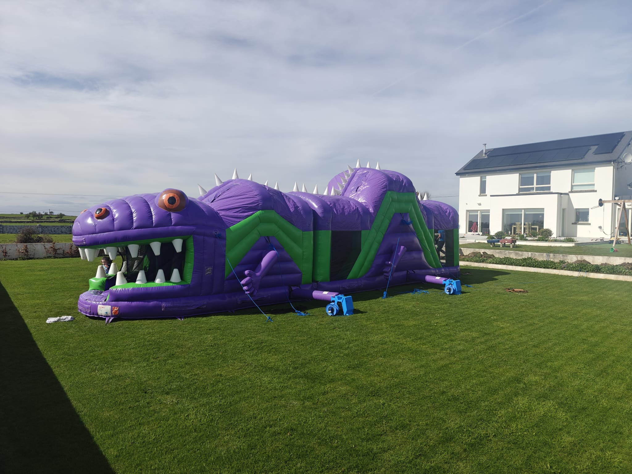 Lizzy the Lizard High Slide Obstacle Course