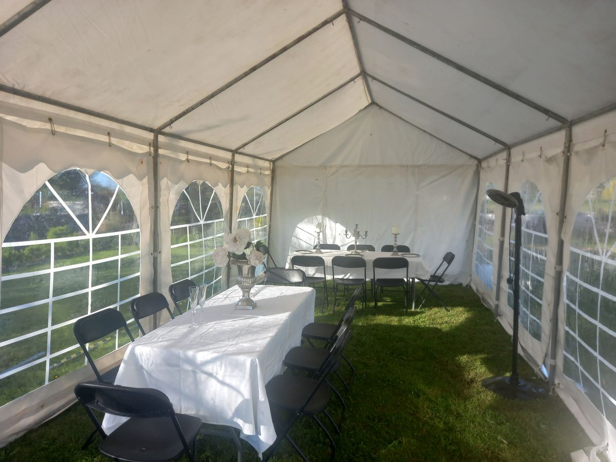 PARTY MARQUEE 8x4 Mtr with White PVC photo 5