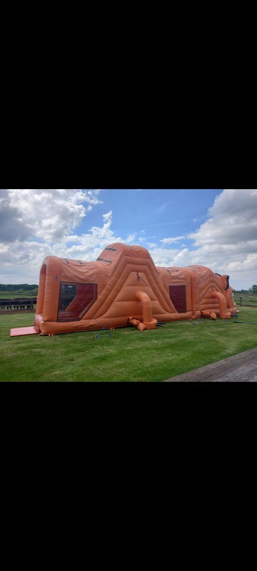 Rockey the Tiger High Slide Obstacle Course